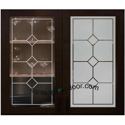 شیشه طرح دار کابینت18